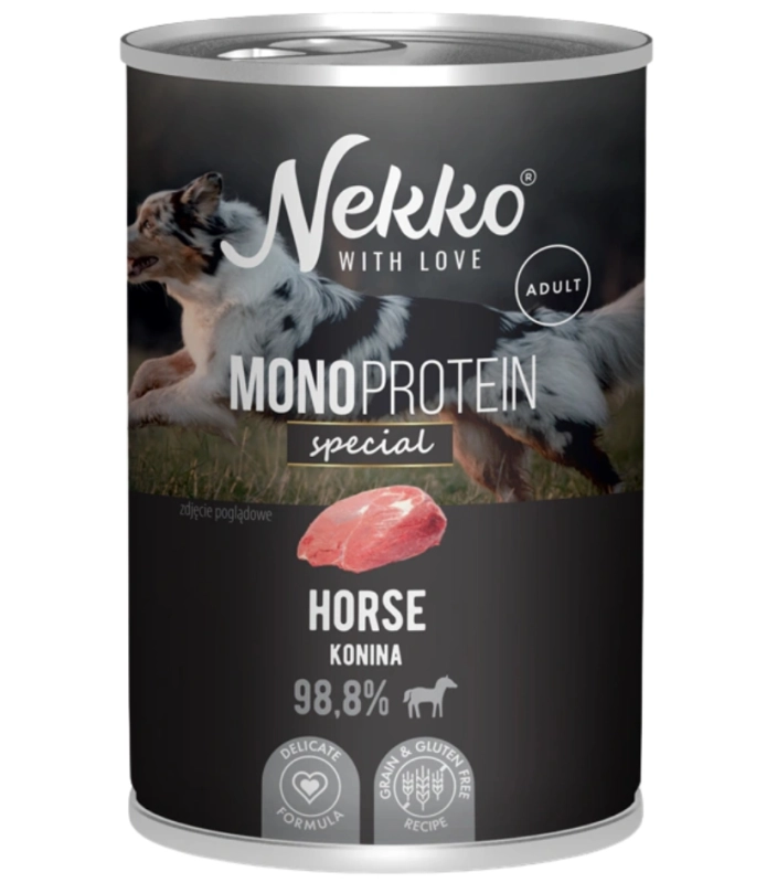 Nekko Monoprotein Special monobiałkowa mokra karma dla psa konina 6x 400g