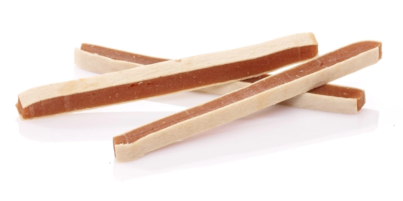 Maced Strips Kurczak z Rybą miękkie paski przysmak treningowy dla psa 500g