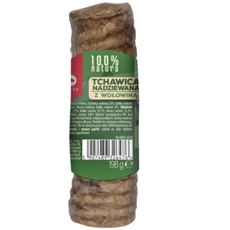 Maced 100% Natura Tchawica Mała nadziewana wołowiną gryzak dla psa 120g