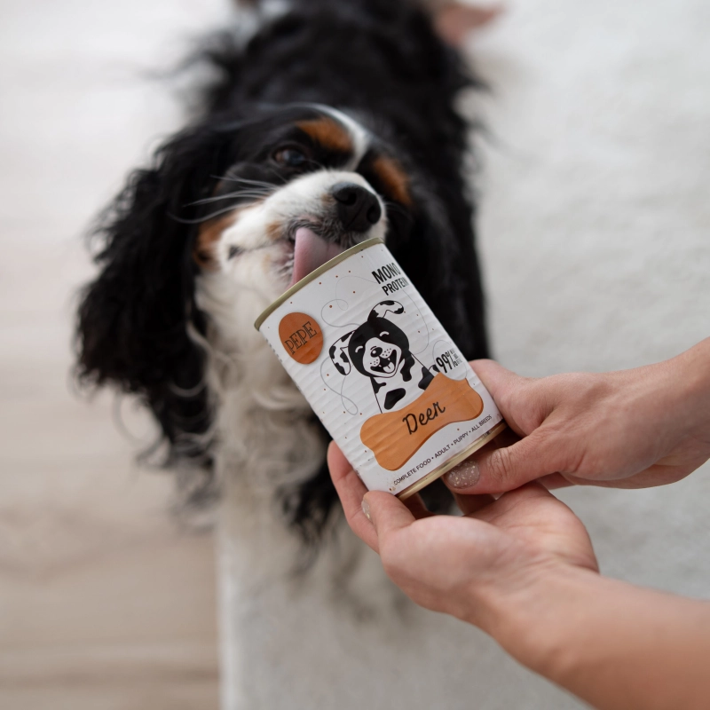 Paka Zwierzaka PEPE Deer Jeleń monobiałkowa mokra karma dla szczeniąt i dorosłego psa 12x 400g