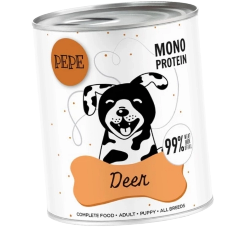 Paka Zwierzaka PEPE Deer XL Jeleń monobiałkowa karma dla szczeniąt i dorosłych psów 12x 800g
