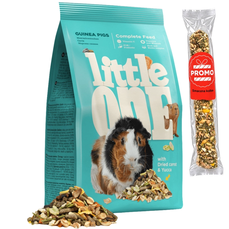 Little One mieszanka pokarm dla świnki morskiej z marchewką 900g + kolba