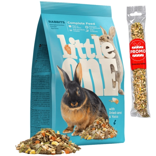 Little One mieszanka karma dla królika z marchewką i juką 900g + kolba