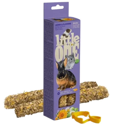 Little One kolba z ziołami i kwiatami dla królika świnki szynszyli 2x 55g