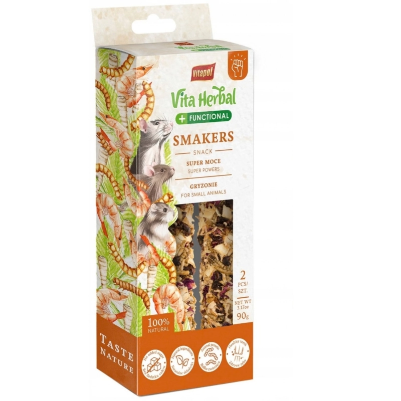 Vitapol Vita Herbal Smakers Super Moce kolby królik gryzonie 2szt 90g