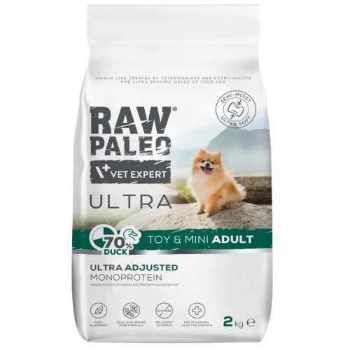 Vet Expert Raw Paleo Ultra Toy Mini Adult półwilgotna karma dla małego psa kaczka 2kg
