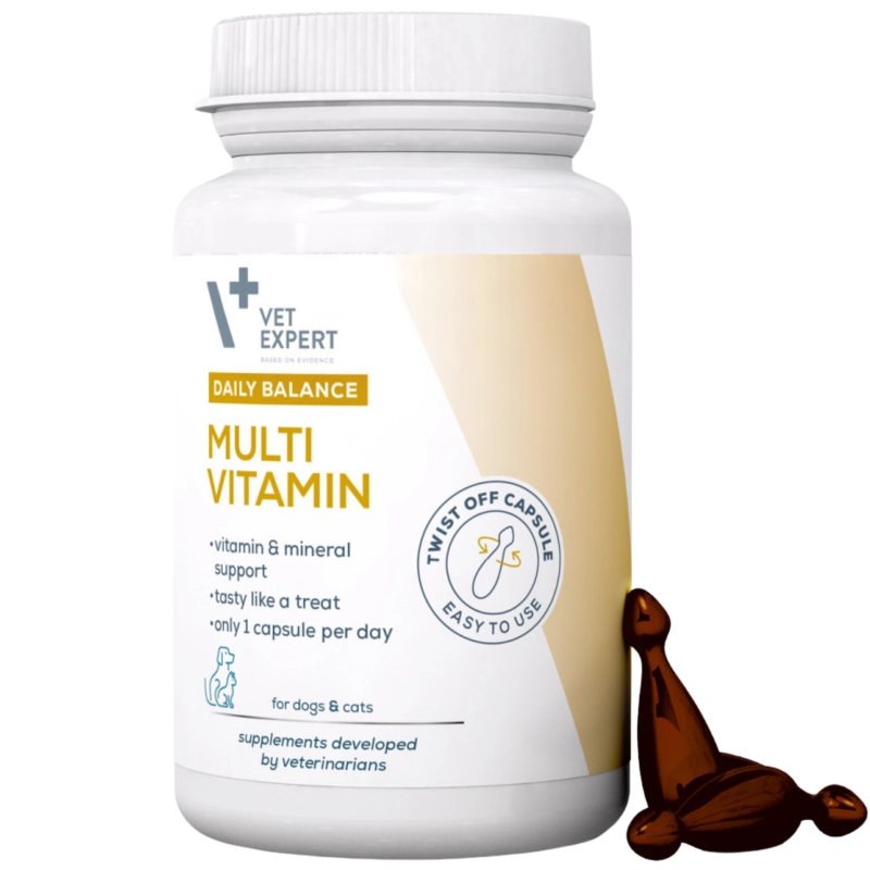 Vet Expert MultiVitamin witaminy i minerały dla psa i kota 50 kapsułek