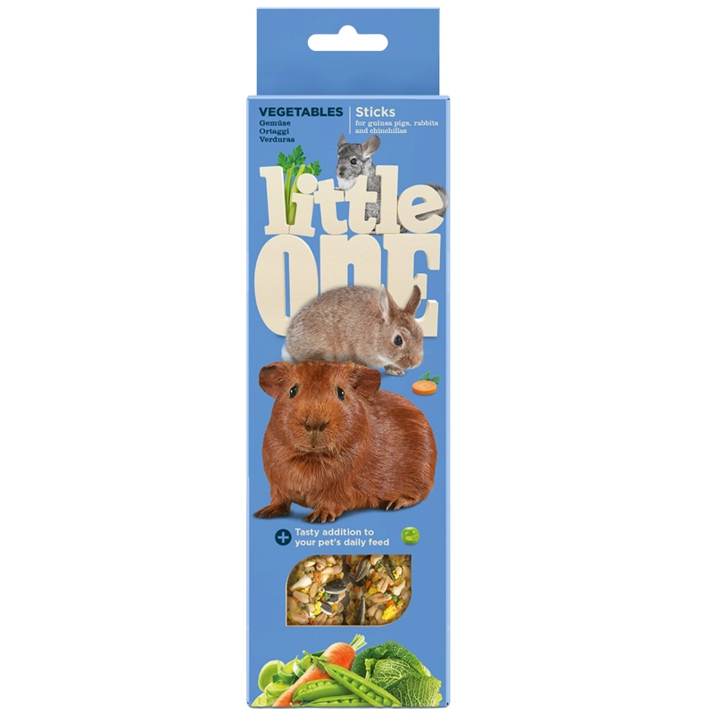 Little One kolba z warzywami dla królika świnki morskiej i szynszyli 2x 60g