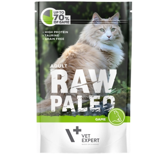 Vet Expert Raw Paleo Adult monobiałkowa mokra karma dla dorosłego kota dziczyzna 100g