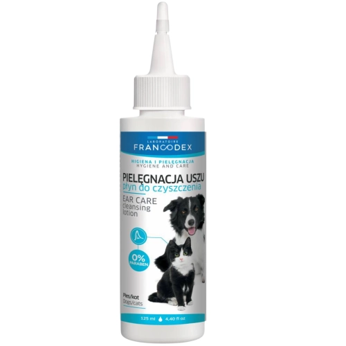 Francodex płyn do czyszczenia uszu dla psa i kota na woskowinę 125ml