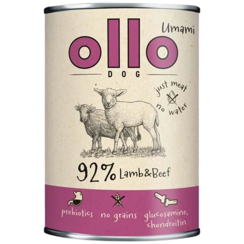 Ollo Umami jagnięcina z wołowiną mokra karma dla dorosłego psa 850g