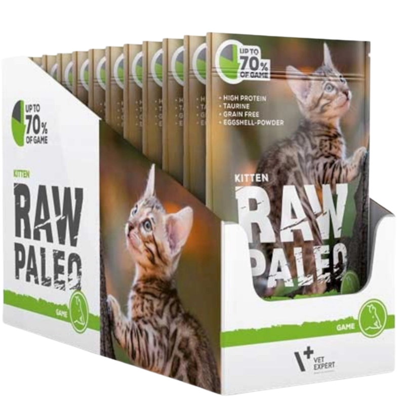 Vet Expert Raw Paleo Kitten dziczyzna mokra karma dla kociąt monoproteinowa 12x 100g