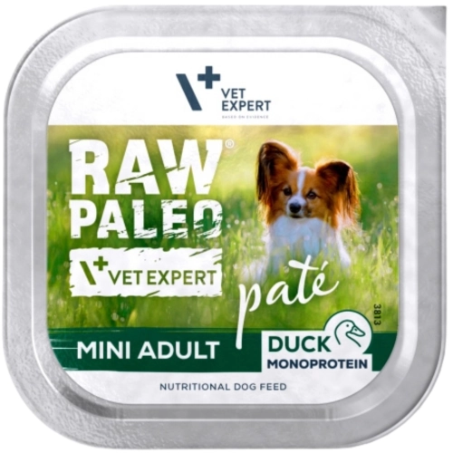 Vet Expert Raw Paleo Mini Adult kaczka pasztet mokra karma monobiałkowa dla psa 150g