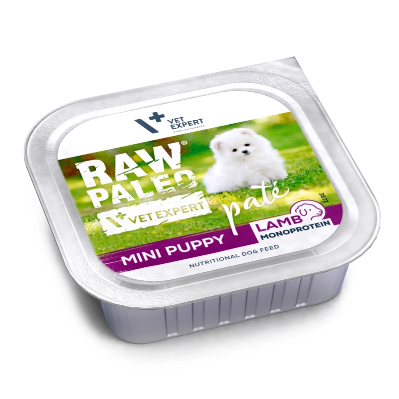 Vet Expert Raw Paleo Mini Puppy monobiałkowa mokra karma dla szczeniąt jagnięcina 150g