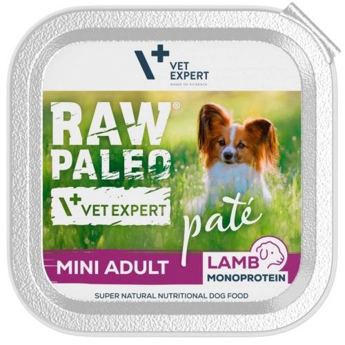 Vet Expert Raw Paleo Pate Mini Adult monobiałkowa mokra karma dla psa jagnięcina 150g