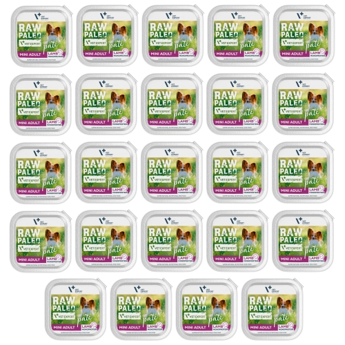 Raw Paleo Pate Mini Adult monobiałkowa karma dla psa jagnięcina 24x 150g
