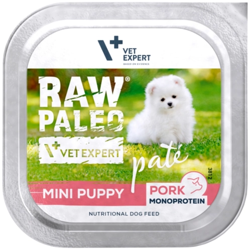 Vet Expert Raw Paleo Mini Puppy monobiałkowa karma dla szczeniąt wieprzowina 150g