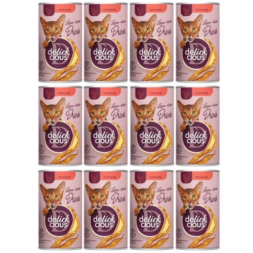 Delickcious napój z kurczakiem przekąska nawadniająca dla kota 12x 140g
