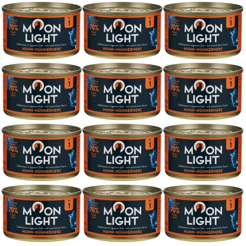 Moonlight Dinner Nr 1 Kurczak z sercami mokra karma dla kota i kociąt 12x 80g