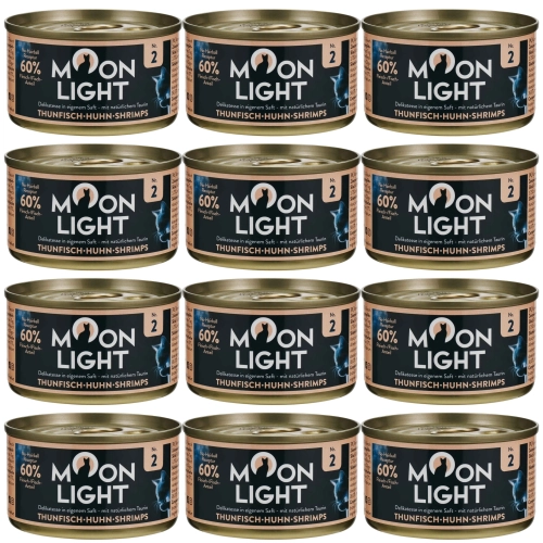Moonlight Dinner Nr 2 Tuńczyk Kurczak Krewetki mokra karma dla kota 12x 80g