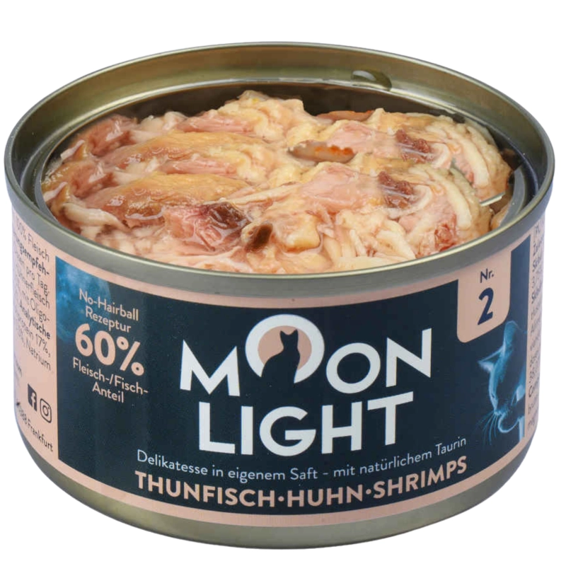 Moonlight Dinner Nr 2 Tuńczyk Kurczak Krewetki mokra karma dla kota 12x 80g