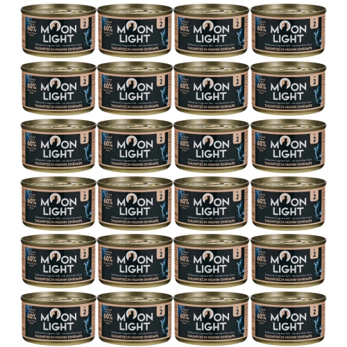 Moonlight Dinner Nr 2 Tuńczyk Kurczak Krewetki mokra karma dla kota 24x 80g