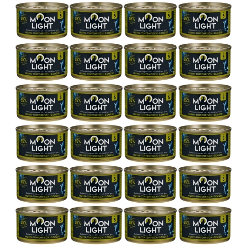 Moonlight Dinner Nr 5 Kurczak Kałamarnica Warzywa mokra karma dla kota kociąt 24x 80g