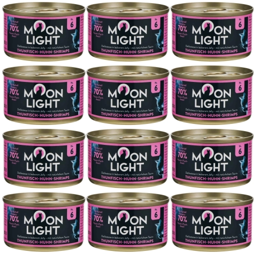 Moonlight Dinner Nr 6 Tuńczyk Kurczak w galarecie mokra karma dla kota 12x 80g