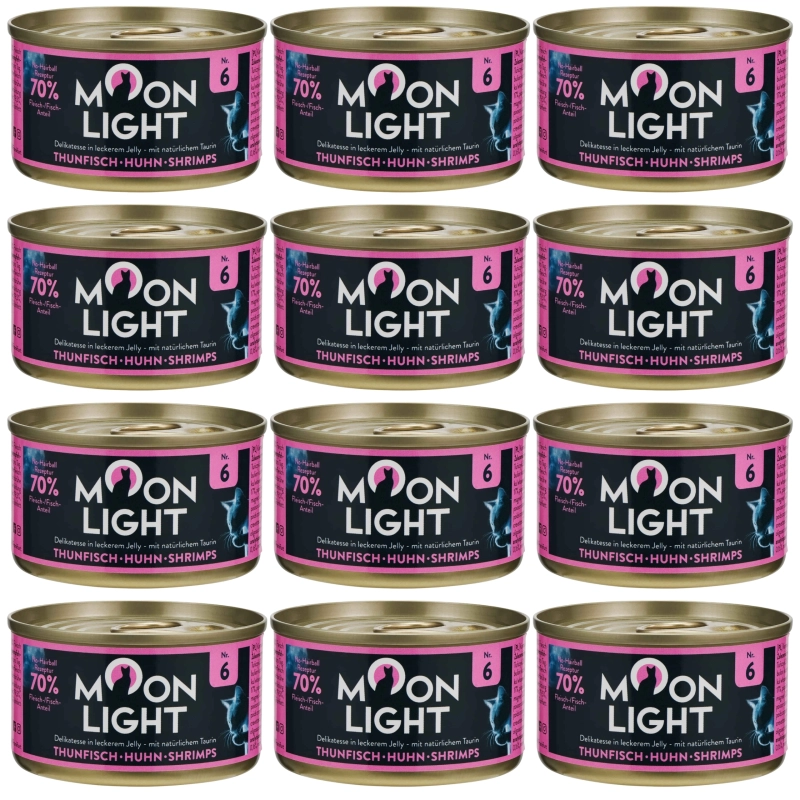Moonlight Dinner Nr 6 Tuńczyk Kurczak w galarecie mokra karma dla kota 12x 80g