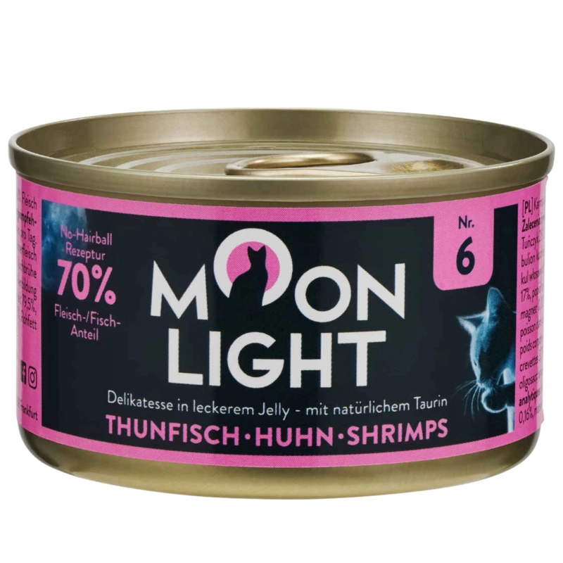 Moonlight Dinner Nr 6 Tuńczyk Kurczak w galarecie mokra karma dla kota 12x 80g