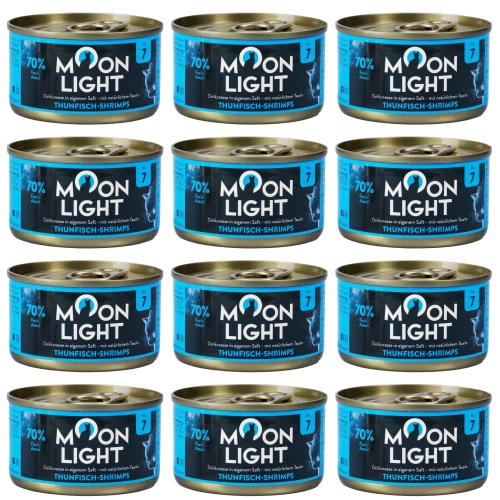 Moonlight Dinner Nr 7 Tuńczyk Krewetki mokra karma dla kota i kociąt 12x 80g