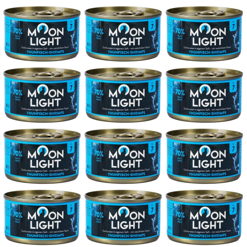 Moonlight Dinner Nr 7 Tuńczyk Krewetki mokra karma dla kota i kociąt 12x 80g