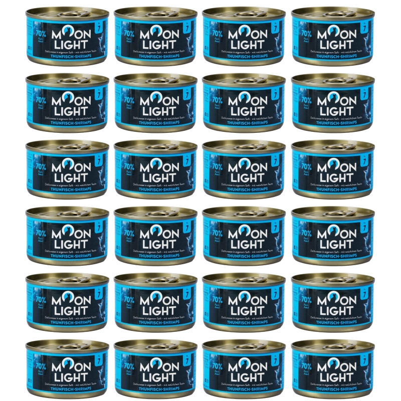 Moonlight Dinner Nr 7 Tuńczyk Krewetki mokra karma dla kota i kociąt 24x 80g