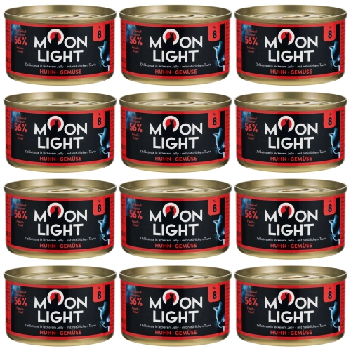 Moonlight Dinner Nr 8 Kurczak Warzywa w galarecie mokra karma dla kota kociąt 12x 80g