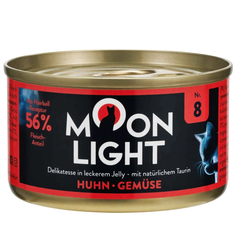 Moonlight Dinner Nr 8 Kurczak Warzywa w galarecie mokra karma dla kota kociąt 12x 80g