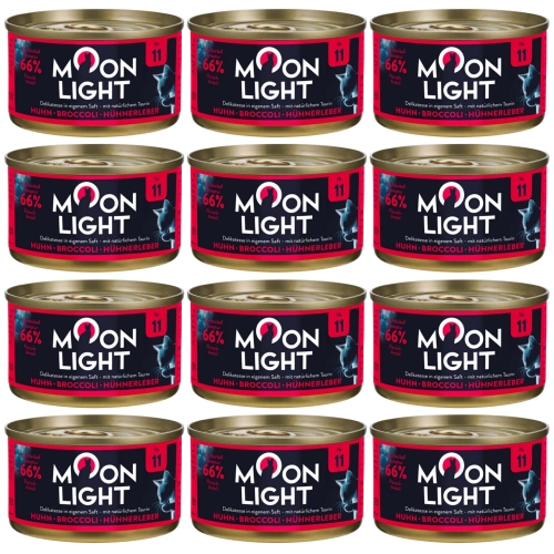 Moonlight Dinner Nr 11 Kurczak Wątróbka Brokuły mokra karma dla kota kociąt 12x 80g