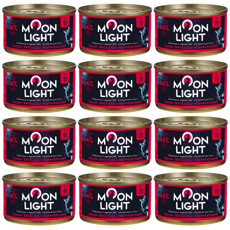 Moonlight Dinner Nr 11 Kurczak Wątróbka Brokuły mokra karma dla kota kociąt 12x 80g