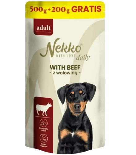 Nekko Daily Adult wołowina mokra karma dla dorosłego psa 700g