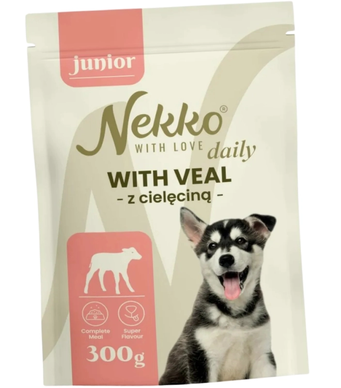 Nekko Daily Junior cielęcina mokra karma dla szczeniąt 300 g