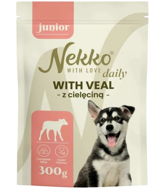 Nekko Daily Junior cielęcina mokra karma dla szczeniąt 300 g