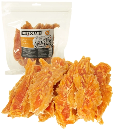 MięsoŁaki suszone filety z kurczaka naturalny przysmak gryzak dla psa 500g