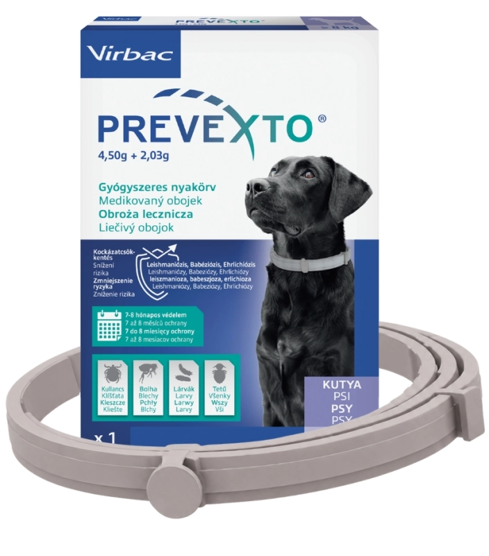Virbac Prevexto S obroża lecznicza 38cm dla psa do 8kg na pchły i kleszcze