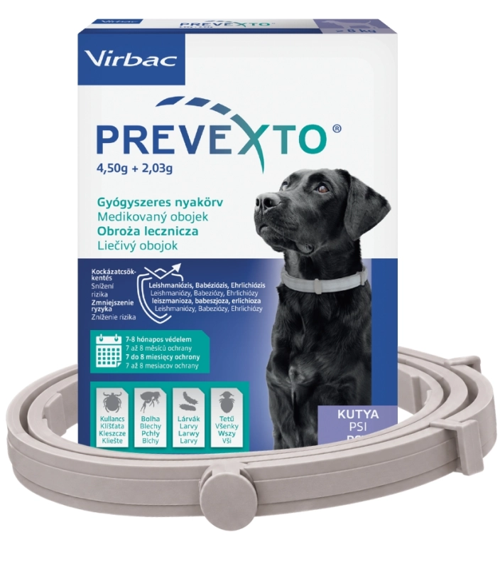 Virbac Prevexto obroża lecznicza 70cm dla psa powyżej 8kg na pchły i kleszcze