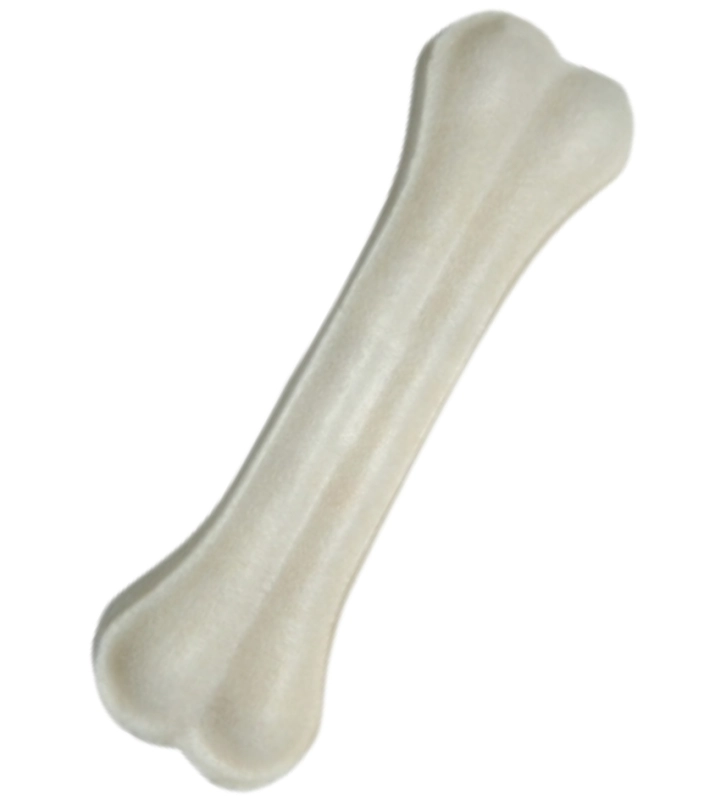 Hau&amp;Miau biała kość prasowana ze skóry wołowej gryzak dla psa 12,5cm 10 sztuk