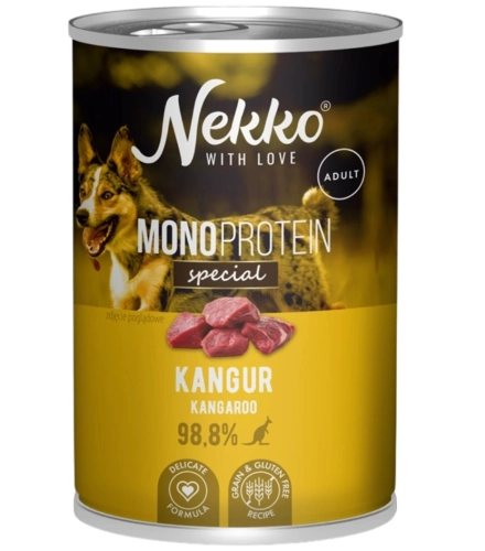 Nekko Monoprotein kangur monobiałkowa mokra karma dla dorosłego psa 400g