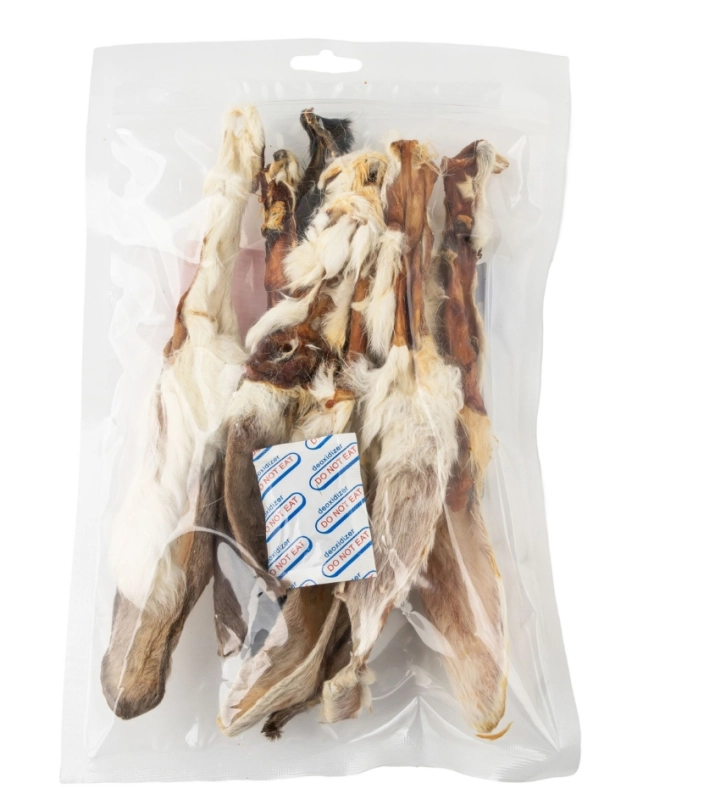 HauMiau Puzzo Snack ucho królicze z futrem naturalny gryzak dla psa 100g