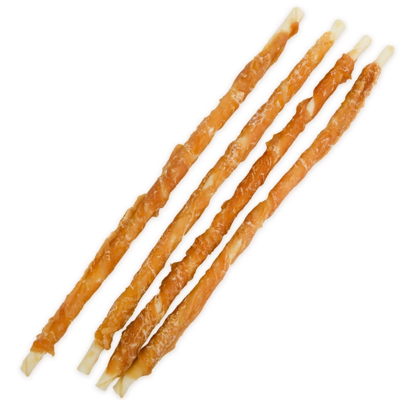 HauMiau PauseSnack patyki ze skóry wołowej owiniętej kurczakiem 30cm 500g
