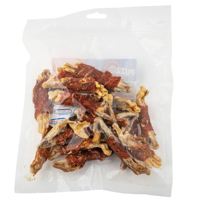 HauMiau Puzzo Snack łapy królicze owinięte kaczką gryzak dla psa 300g