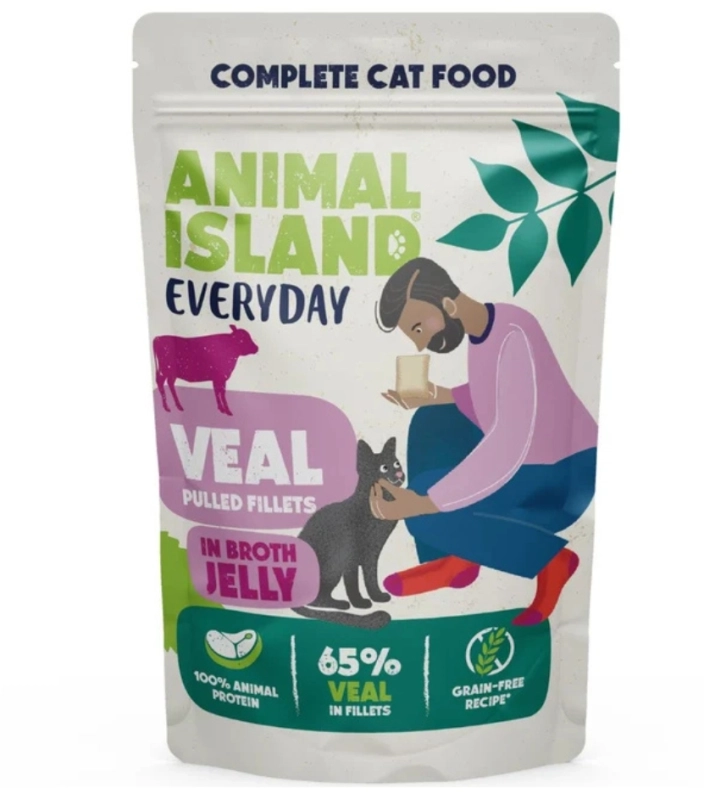 Animal Island Everyday cielęcina drób wątróbka w galarecie dla kota 80x 85g