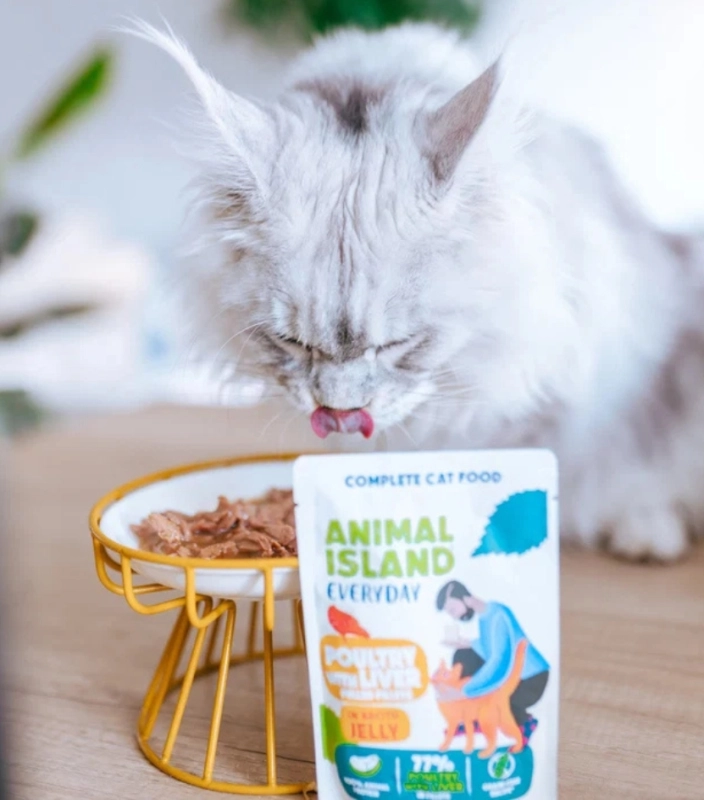 Animal Island Everyday cielęcina drób wątróbka w galarecie dla kota 80x 85g